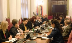 31. oktobar 2017. Članovi Odbora za spoljne poslove u razgovoru sa delegacijom italijanskih senatora